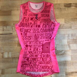 New Men's XS Rapha Pro Team Lightweight Sleeveless Cycling Mesh Base Layer Pink
